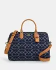 NWT Coach Rowan Large Satchel Bag In Signature Denim Canvas CY699 Fast Shipping