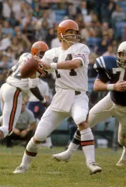 Quarterback Ken Anderson Cincinnati Bengals drops back to pass v - 1974 Photo