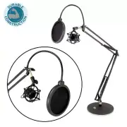 Pyle Tabletop Suspension Mic Boom Arm - Anti-Vibration Shock Mount PMKSH24