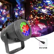 Christmas LED Laser Projector Light Snowflake Elk Party Lamp In/Outdoor Lighting