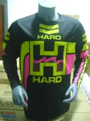 HARO OLD SCHOOL BIKE JERSEY CLASSIC BMX JERSEY RACE BIKE SHIRT BMX BLACK L NEON