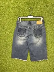 NWT True Religion Jean Shorts Boys Geno Relaxed Slimming Fit Medium Wash Size 16