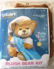 Plush Teddy Bear Kit, Titan Needlecraft #1407, 1986 NIP