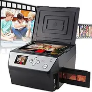 Multi-Function Digital Film Photo Scanner,Slide Negative Scanner with 5" LCD Screen,Convert 135Film/35mm slide/110Film/Photo/Document/Business Card to Digital JPG Files