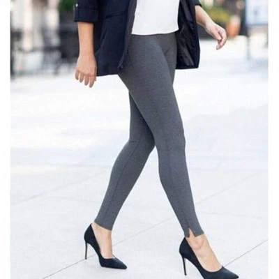 SPANX Leggings Womens Size XS Ankle Length Ponte Charcoal Heather High Rise NWT
