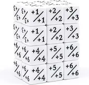 24 Pieces Dice Counters Token Dice, D6 Dice Cube Loyalty Dice Compatible with MTG CCG, Card Game Accessories