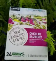NIB Rare Lot New England Coffee Chocolate Raspberry 24Kcup Pod Roast Brew Mother