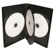 5 Standard 14mm Black Quad 4 Disc DVD Movie Case Storage Box for CD DVD Disc