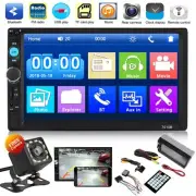 7" Double 2 DIN Car MP5 Player Bluetooth Touch Screen Stereo Radio With Camera