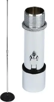 AtlasIED MS-10C Round Base Mic Stand - Chrome + AtlasIED LO-2B Value Bundle