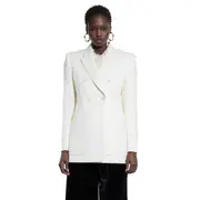 [CHLOÉ] Cotton Nylon Jacquard Tailored Blazer Off-white