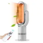 ANGELO Electric Bladeless Heating Cooling Floor Fan Timer Remote Touch Control