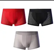 [GOODLUKE] Men's Boxer Briefs,Versatile Men's Underwear Men's Boxer Shorts-Stretch Middle Waist Comfortable Breathable Modal 3 pcs