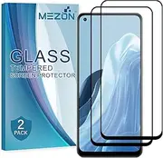 [MEZON] [2 Pack] Full Coverage Tempered Glass for OPPO Reno8 5G / Reno8 Lite 5G - Crystal Clear Premium 9H HD Screen Protector (OPPO Reno8, 9H Full)