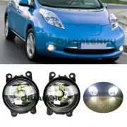 Pair LED Fog Lamp Light For NISSAN Leaf 2010 2011 2012 2013 2014 2015 2016 2017 (for: Nissan)