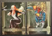 2024 Skybox Marvel Metal Universe Avengers Lionheart Mockingbird Gold 2 Card Lot