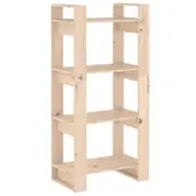 vidaXL Solid Wood Book Cabinet/Room Divider Bookshelf Storage Rack Organiser