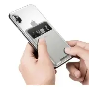 Baseus ACKD-B0G Stick on Silicone Card Holder for Mobile Phone French Grey