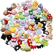 FloralGrace 80 Pieces Cute Slime Charms Mixed Set, Adorable Slime Charms, Sweet Resin Flatback, Animals 3D Nail Decoration for DIY Craft Making Scrapbooking, Phone Case