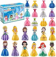 Bicakza Princess Transformable Toy for Girls - 12 Princesses with 12 Pieces of Clothing Princess Deformation Toys Perfect Decorative Idea for Fun Play, Party Favors, Classroom Prizes,Xmas Gifts