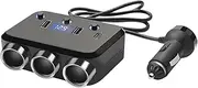 Fast Charging Car Splitter - Charger Splitter Adapter for Car 12V-24V | Plug and Play 3100Ma Road Trip Must-Have Converter 3-Socket for Bus, Minivan, Pickup