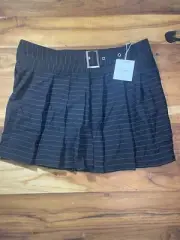 Supre Pleated Mini Skirt Black/White S 8