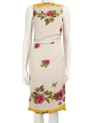 Floral Silk Midi Dress