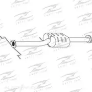 Redback Mufflers Bolt-On to suit At Telstar 87> FM (M) - M7636
