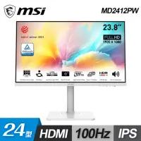 在飛比找momo購物網優惠-【MSI 微星】24型 MD2412PW FHD IPS 美