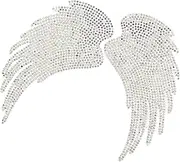 jojofuny 2pcs Glitter Wing Applique Patches for Clothes Jackets and DIY Fashion Accessories for Festive Decorations and Clothing Repair