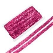 14 Yard Sequins Beaded Lace Trim 2 Row 0.6 inch Braid Trim Rose Red