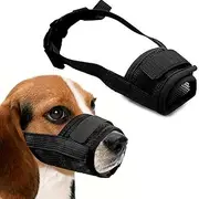 XUTONG 2PCS Dog Muzzle, Soft and Comfortable Adjustable Nylon Pet Mask for Bark Bite Prevention With Mesh Mouth (L)
