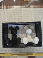 Disney Mickey Mouse Salt and Pepper Shakers Ceramic Black & White ZRike Brands