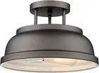 Farmhouse Semi-Flush Mount Ceiling Light - 2-Light 12 Inch Ceiling Light Fixture