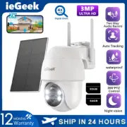 ieGeek Wireless WIFI Outdoor Home CCTV Security Camera Battery Solar Powered PTZ