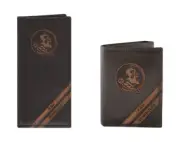 ZEP-PRO FSU SEMINOLES Genuine Leather Debossed Wallet Checkbook or Trifold
