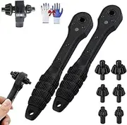 Ratchet Drill Chuck, Mini Chuck Key Replacement Tool for Drill, Universal Double Head Key Wrench, Interchangeable Fastening Clamping Tool, Change Spanner Compatible with Electric Drills(2pcs)
