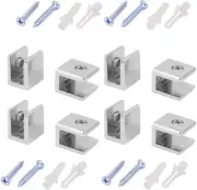 Glass Clamps Wall Mounted Adjustable Zinc Alloy Glass Shelf Clip Clamp Bracket