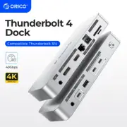 ORICO 12 in 1 Thunderbolt 4 USB C Dock Station dual monitor 8K@30Hz RJ45 85W PD