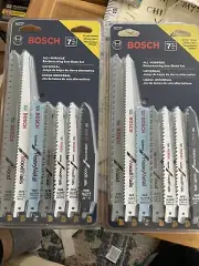 2X (7PC) Bosch RAP7PK All-Purpose Reciprocating Saw Blade Set NIP