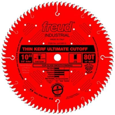 Freud 10in Thin Kerf Ultimate Cut-Off Blade with Perma-SHIELD Coating