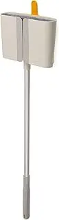 [Joseph Joseph] CleanTech Wall-Mounted Adjustable Long Handle Broom Sweeper with Dust-Shield Storage, Indoor Sweeping Floor Brush with Soft Bristles and Comb