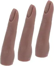 IWOWHERO Nail Art Training Fingers 3pcs Soft Bendable Mannequin Fingers Perfect for Nail Practice Supplies