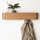 Wall-Mounted Coat Rack 'Toke' Modern Design with Hidden Hooks Solid Wood Veneer