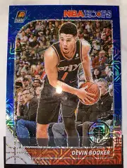 2019-20 Devin Booker NBA Hoops Premium Stock LASER BLUE RARE SP #d 48/99