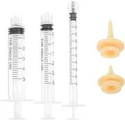 CATOR 1 ml + 3 ml + 5 ml + two dummies, pet pacifier with syringe, silicone dummy syringe for pet feeding, mini dummy with syringe