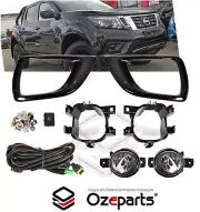 Full Fog Light Spot Driving Lamp KIT Black For Nissan Navara D23 NP300 15~21 (for: Nissan)