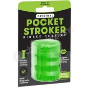 Zolo Original Pocket Green Mini Ribbed Stretchy Stroker