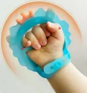 Orange Tiger Food Grade Silicone Baby Teether Mitten
