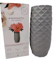 Amaranth Vase Unique Design Water Drainage Keep Flower sFresh Floral Vase GREY